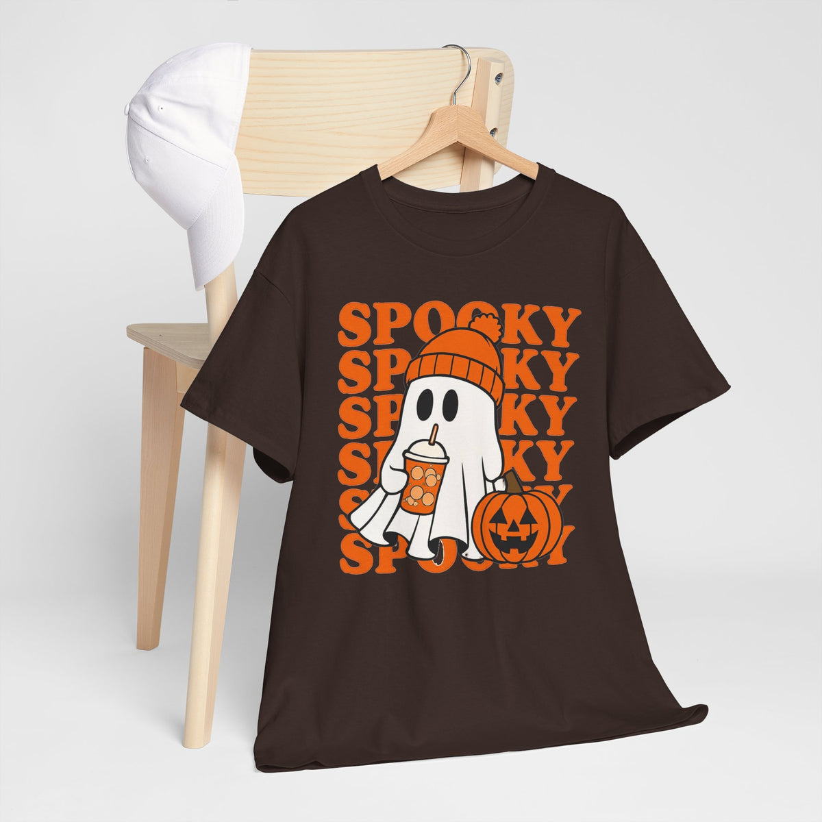 Spooky Ghost Pumpkin Tee — Halloween Graphic T-Shirt