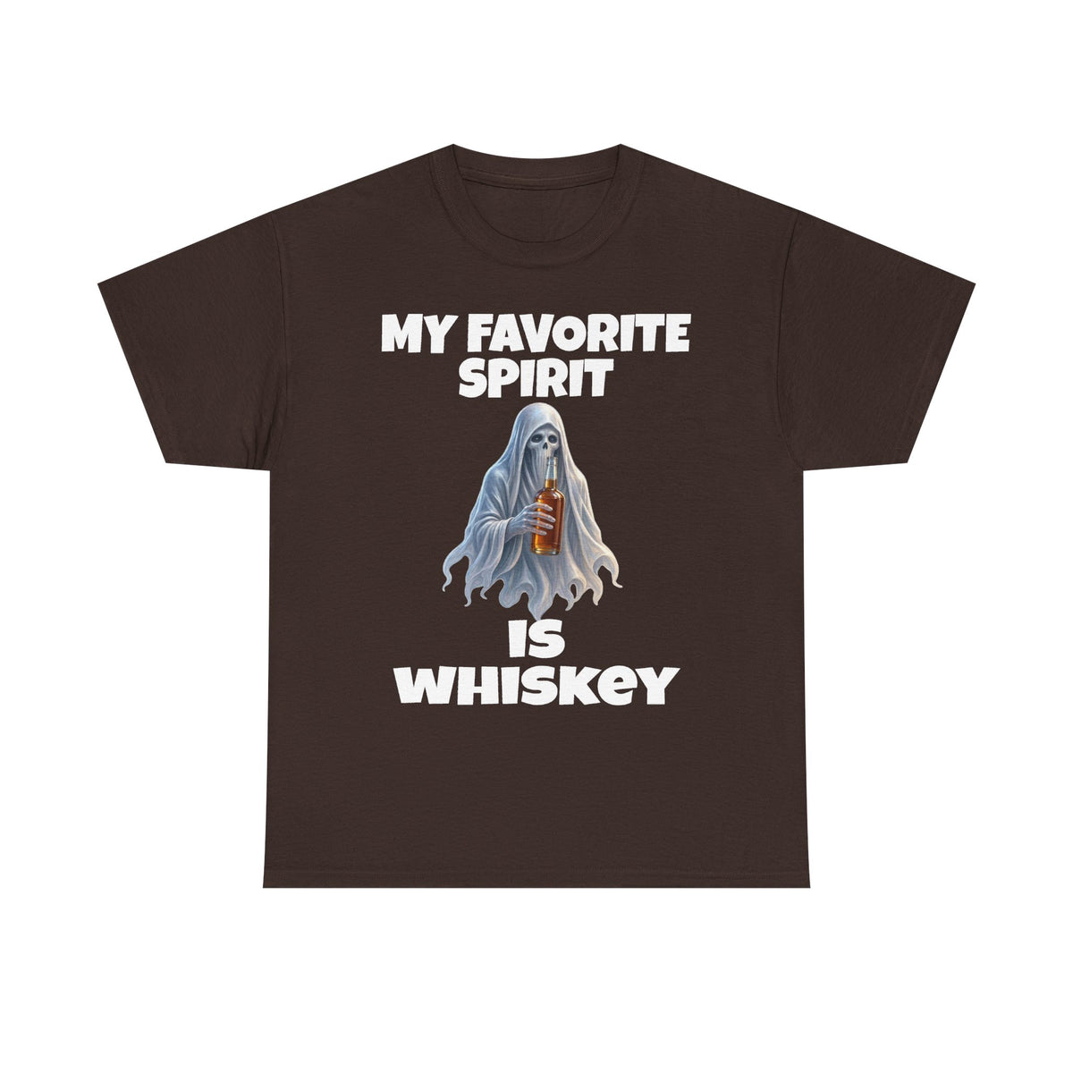 Halloween Whiskey Spirit T‑Shirt – 'My Favorite Spirit Is Whiskey' Ghost Graphic Tee