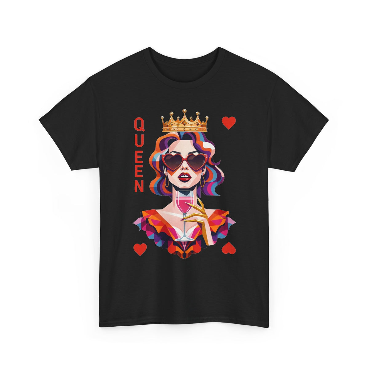 Queen Pop Art T-Shirt — Crowned Woman Graphic Tee
