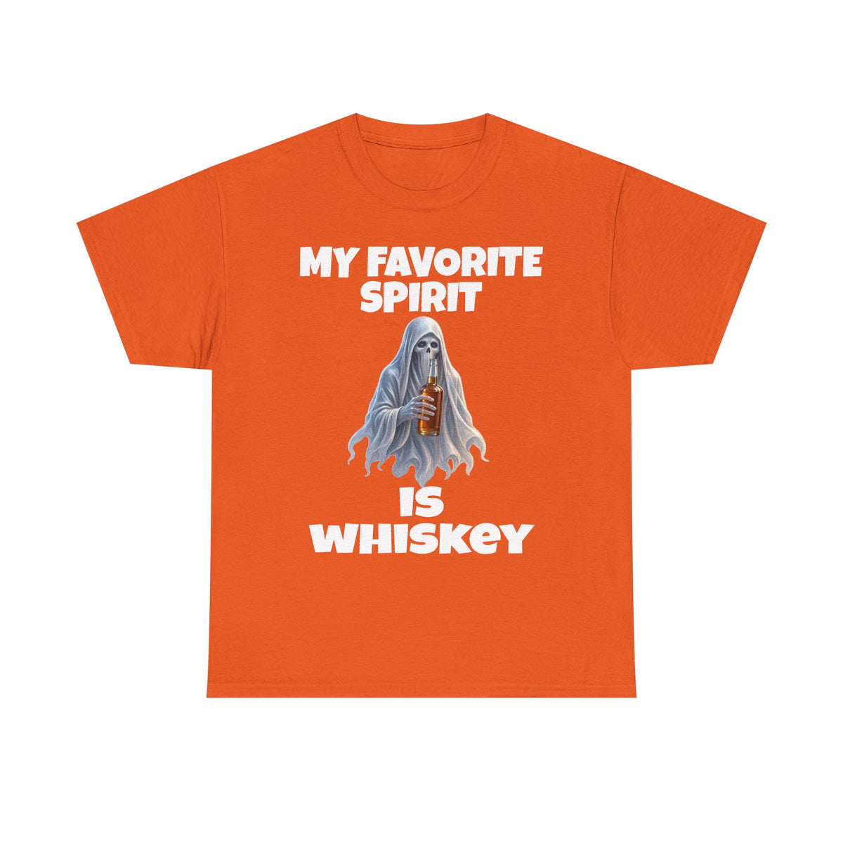 Halloween Whiskey Spirit T‑Shirt – 'My Favorite Spirit Is Whiskey' Ghost Graphic Tee