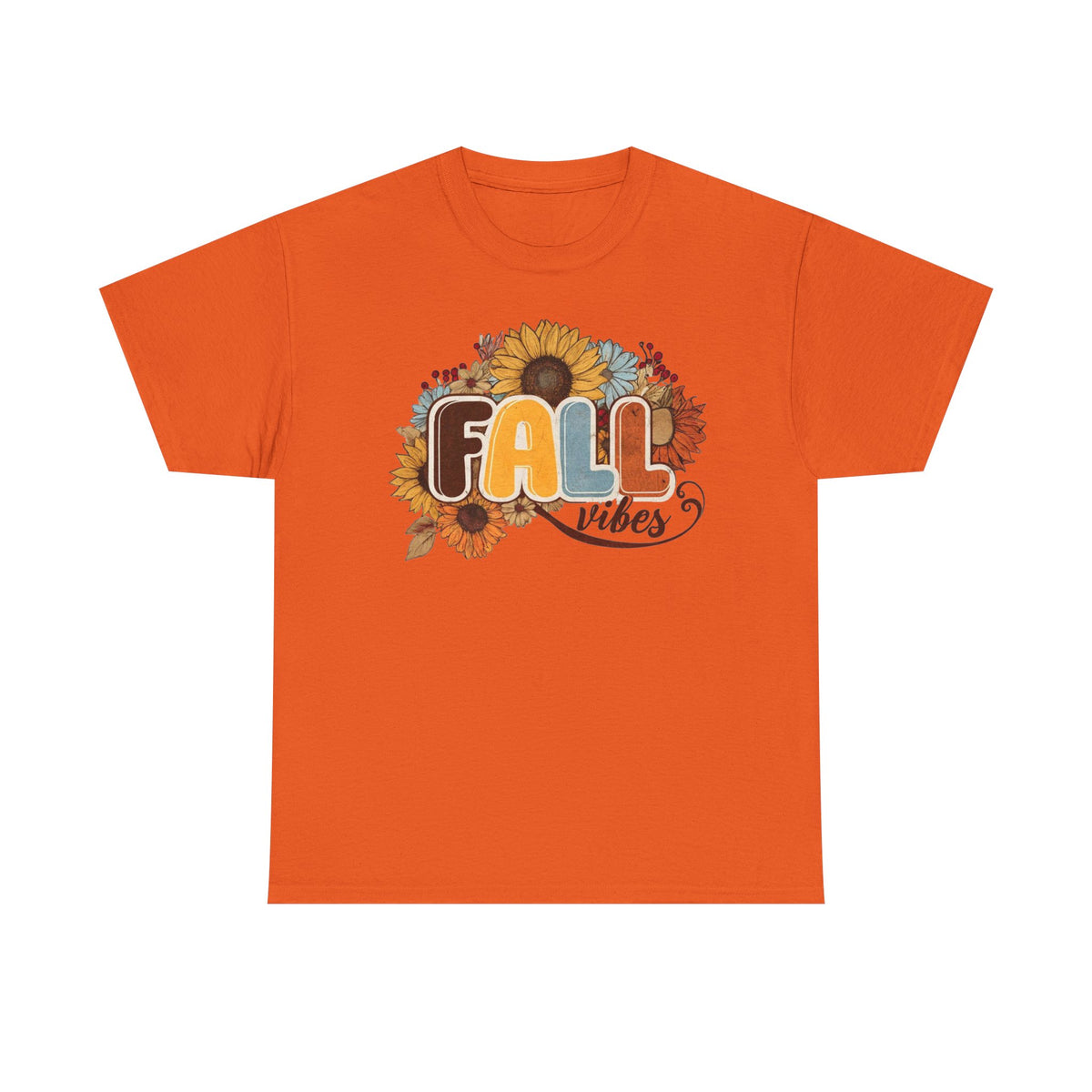 Fall Vibes Tee — Floral Sunflower Autumn Graphic Shirt