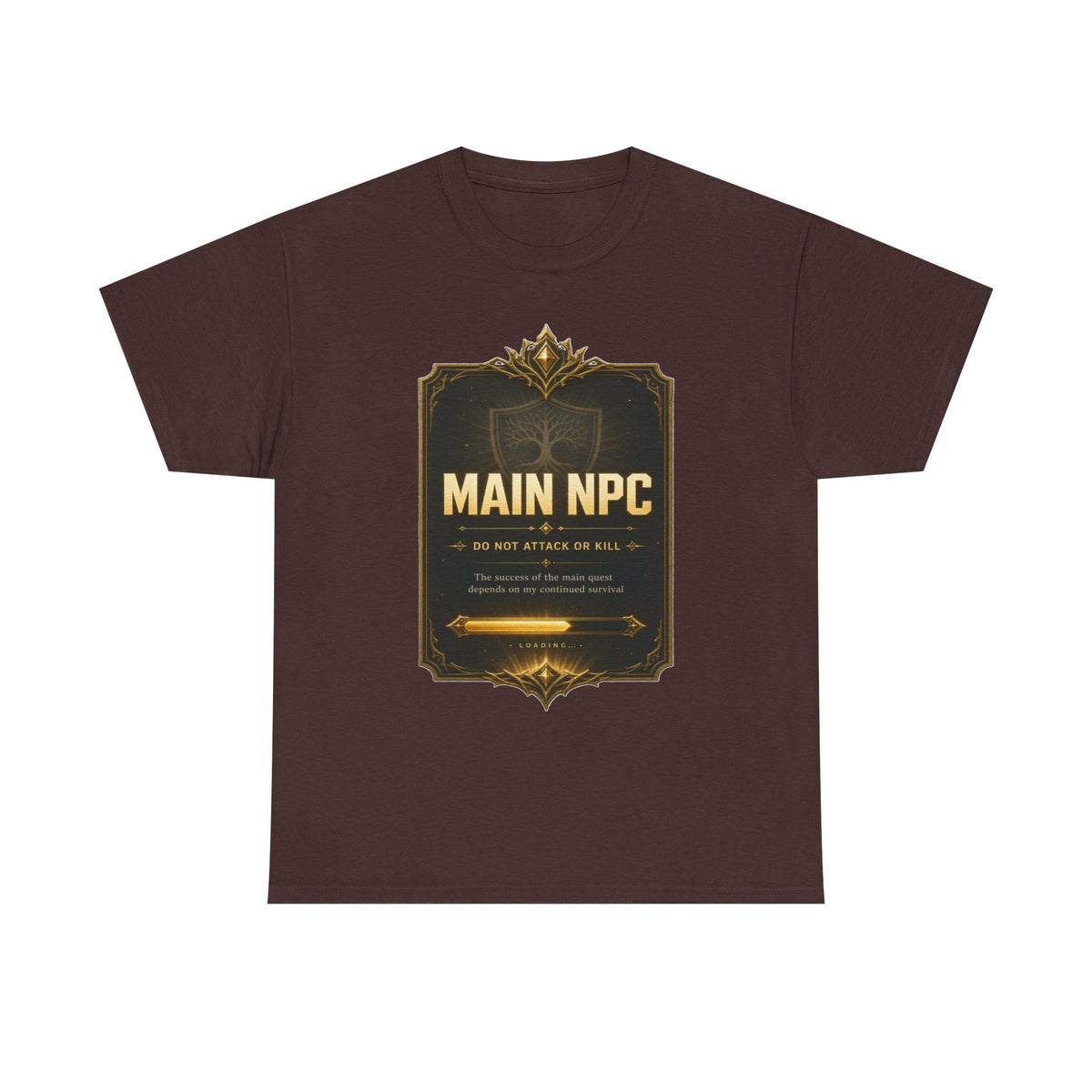Main NPC T-Shirt — Retro RPG Gaming Tee ("Do Not Attack or Kill")