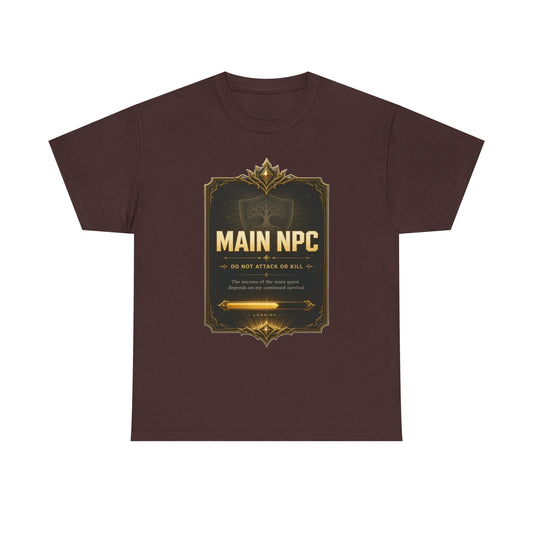 Main NPC T-Shirt — Retro RPG Gaming Tee ("Do Not Attack or Kill")