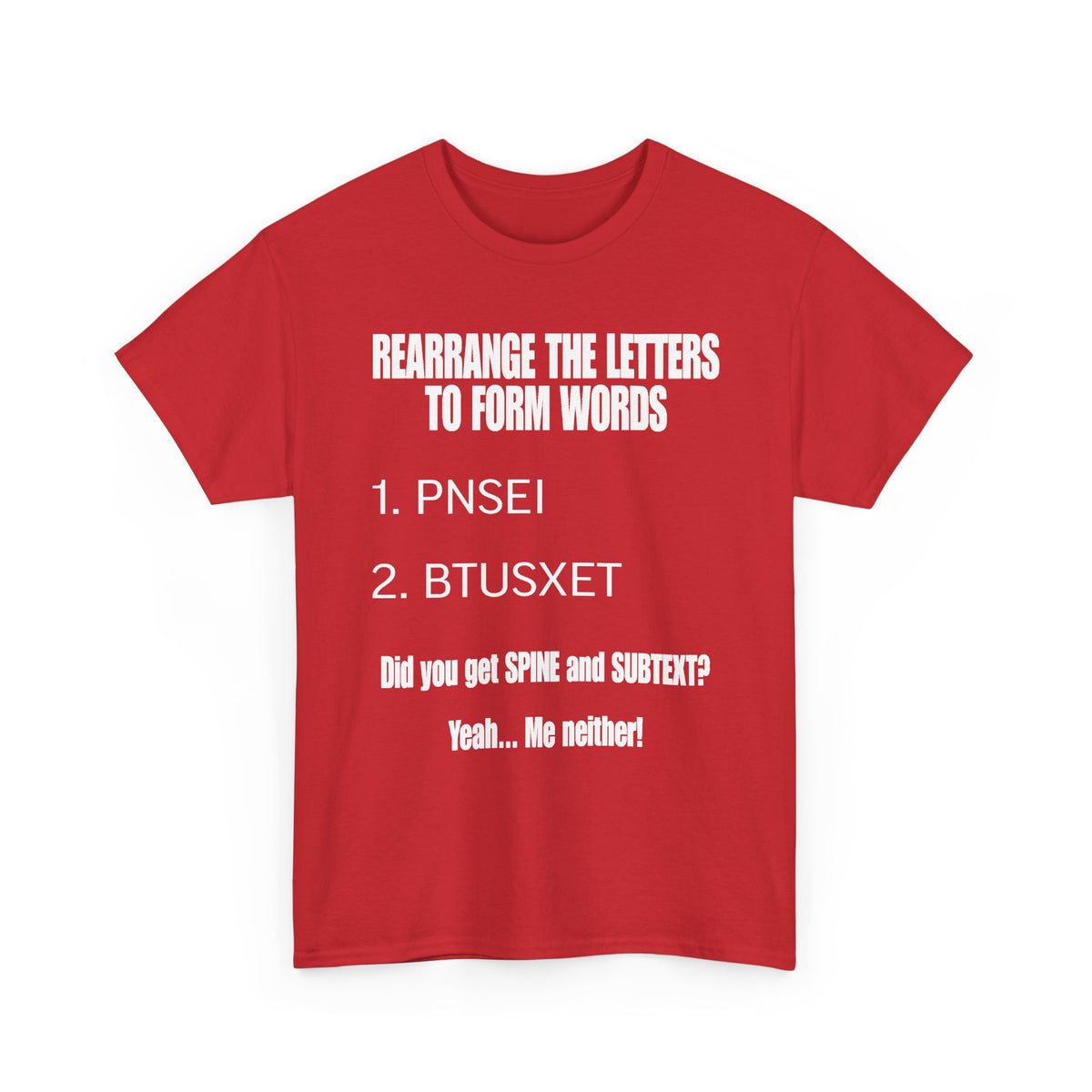 Funny Word Puzzle T-Shirt — "Rearrange the Letters" Brain Teaser Tee