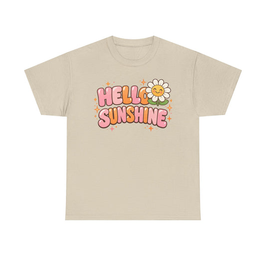 Hello Sunshine Daisy T-Shirt — Retro Cute Floral Graphic Tee