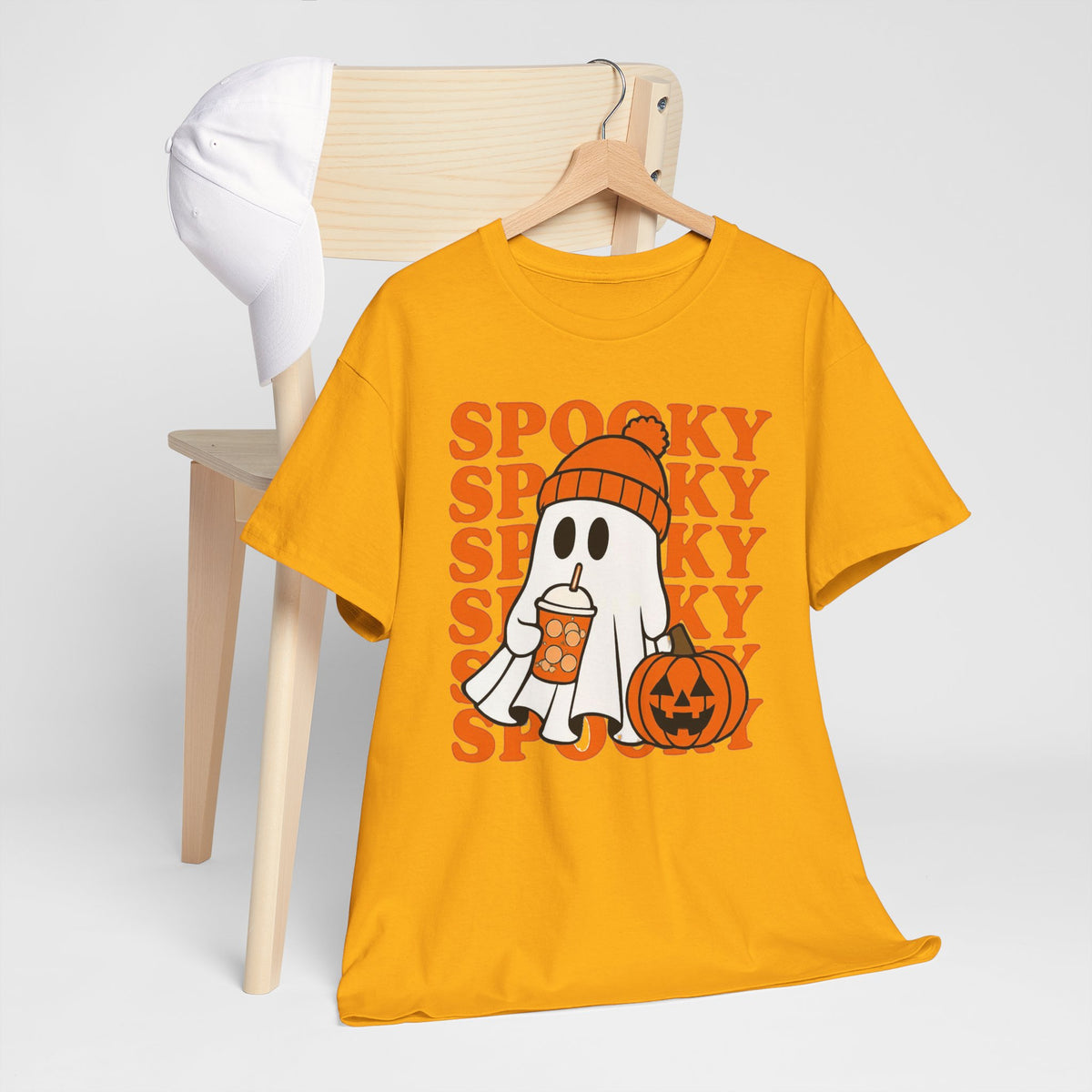 Spooky Ghost Pumpkin Tee — Halloween Graphic T-Shirt