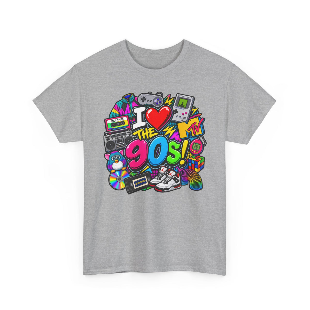 90s Retro Tee - "I  The 90s" Vintage Nostalgia Graphic Shirt