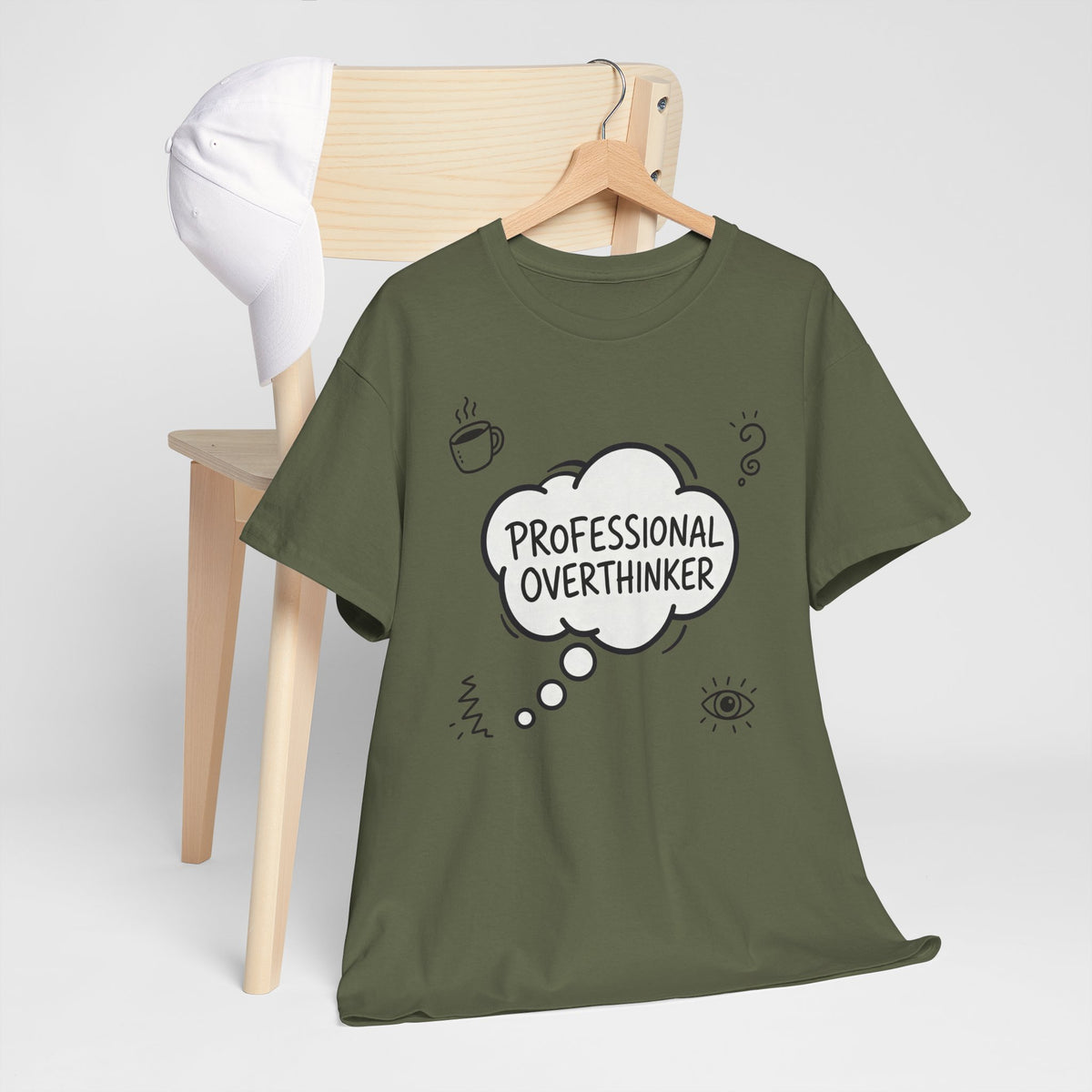 Professional Overthinker T-Shirt — Funny Graphic Tee for Thinkers
