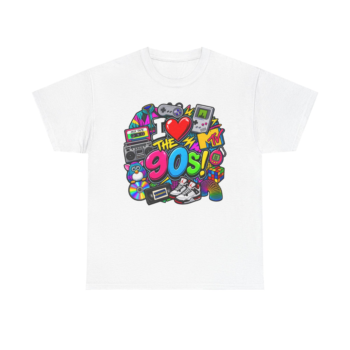 90s Retro Tee - "I  The 90s" Vintage Nostalgia Graphic Shirt