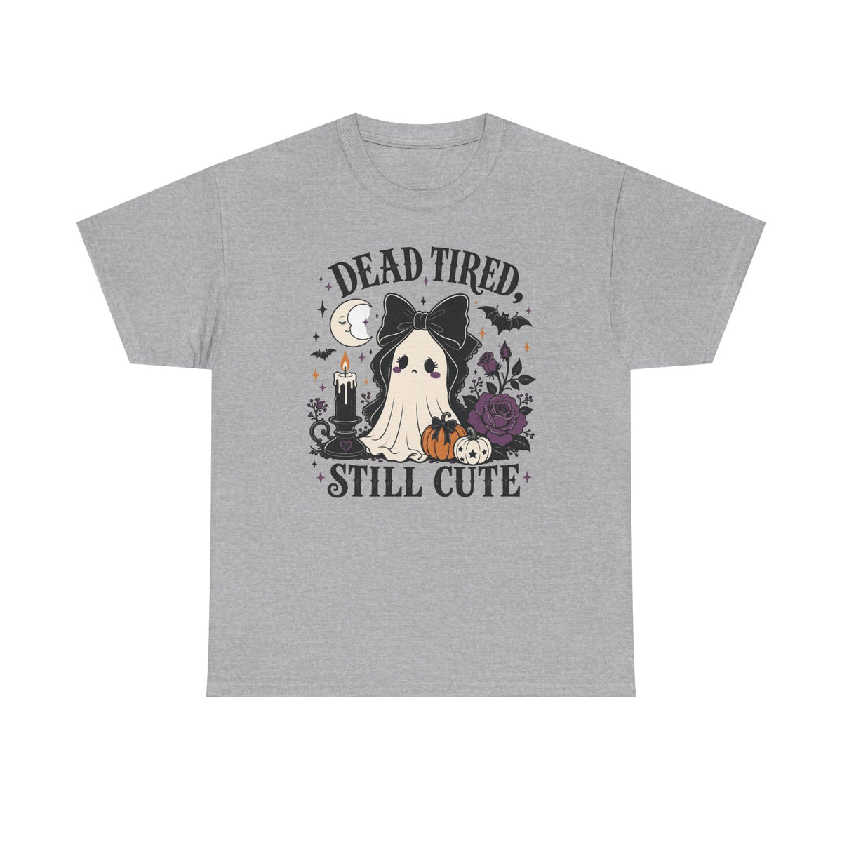 Dead, Tired, Still Cute Ghost Dog T-Shirt — Halloween Cute Gothic Tee