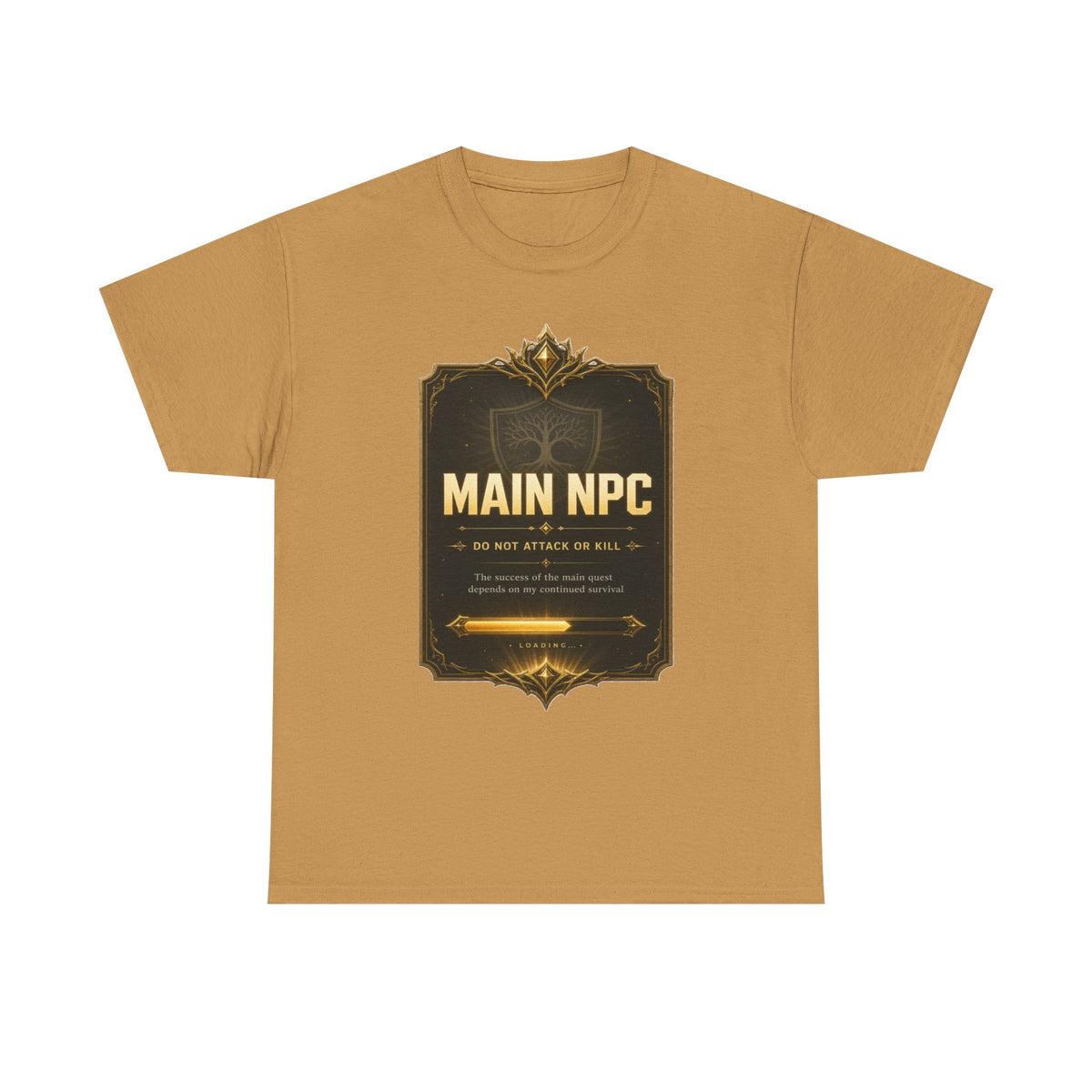 Main NPC T-Shirt — Retro RPG Gaming Tee ("Do Not Attack or Kill")
