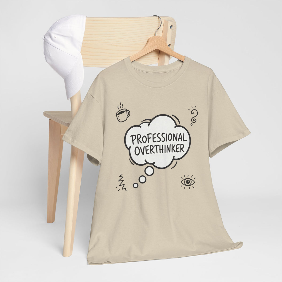 Professional Overthinker T-Shirt — Funny Graphic Tee for Thinkers