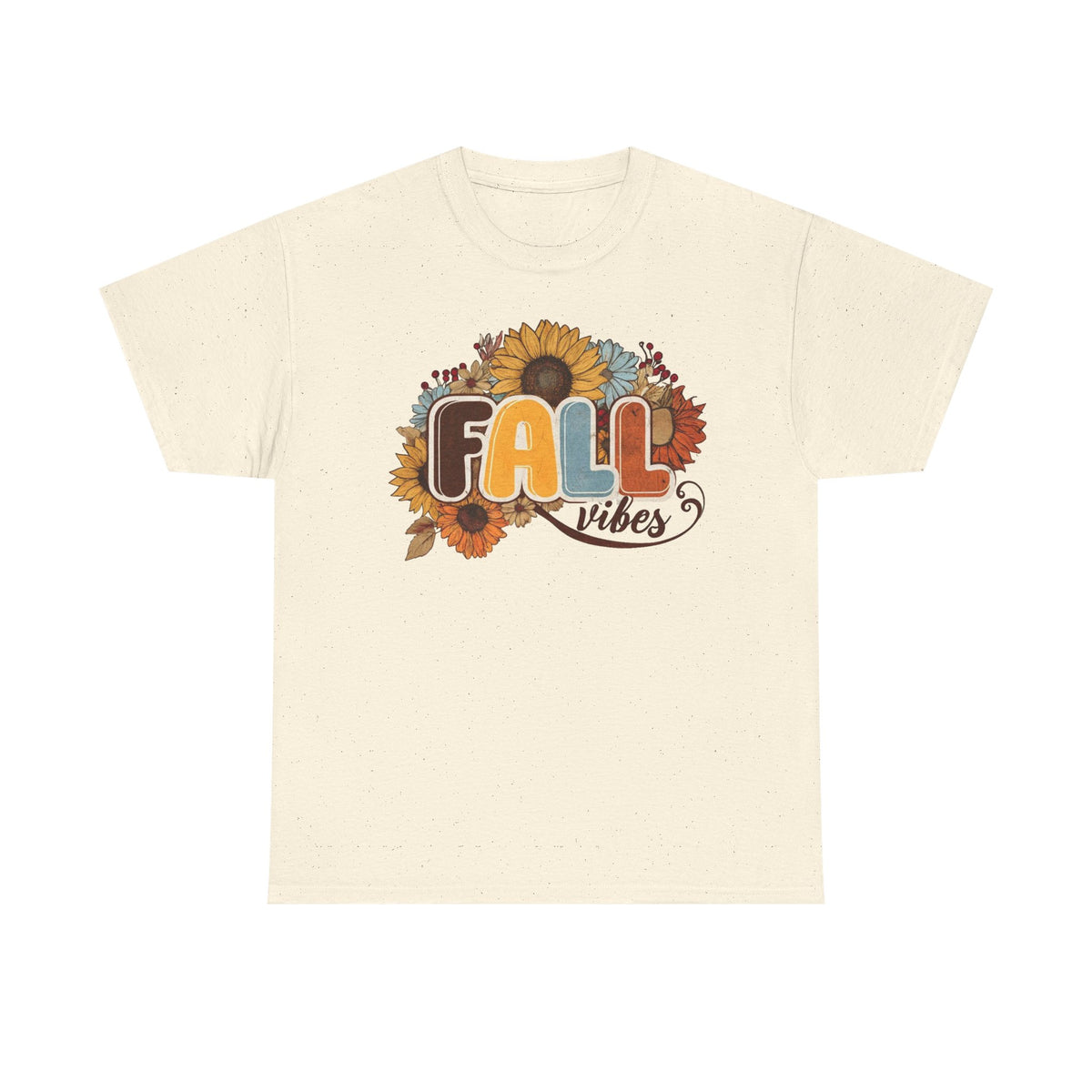 Fall Vibes Tee — Floral Sunflower Autumn Graphic Shirt