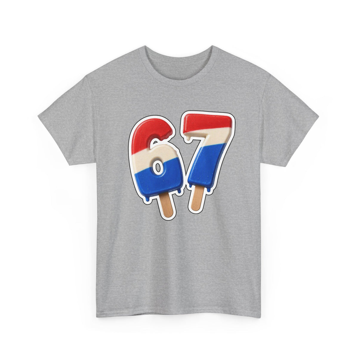 Number 87 Popsicle T-Shirt — Retro Red, White & Blue Ice Cream Graphic Tee