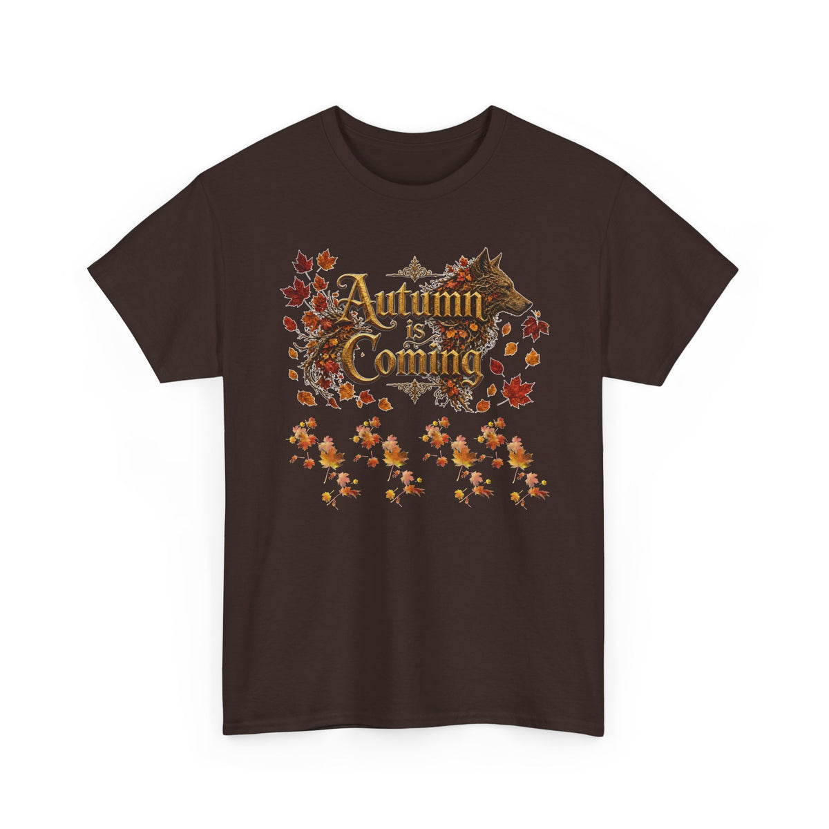 Autumn Is Coming Tee — Vintage Fall Leaves Shirt for Cozy Seasonal Style