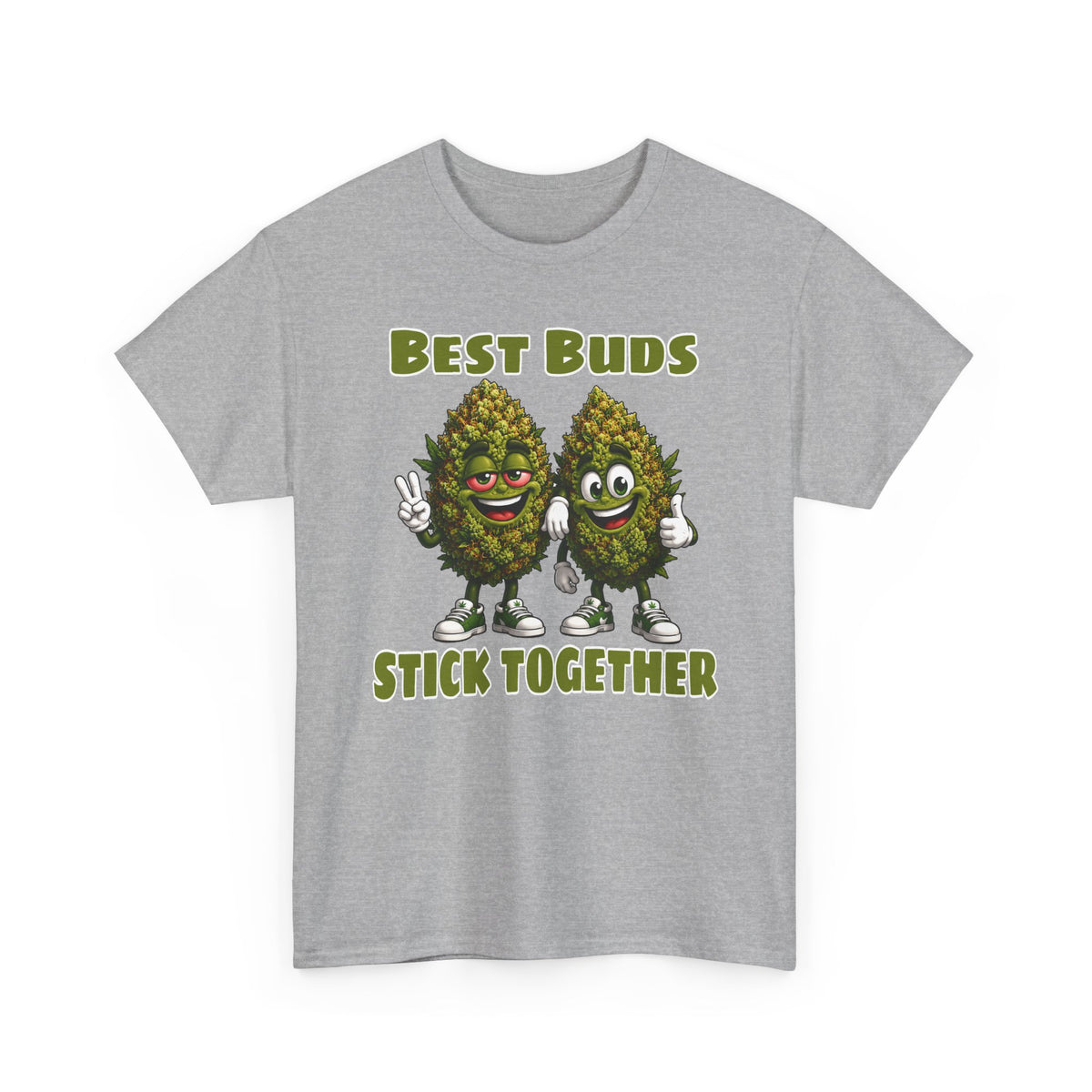 Best Buds Stick Together Tee - Funny Cannabis Bud Friends T-Shirt