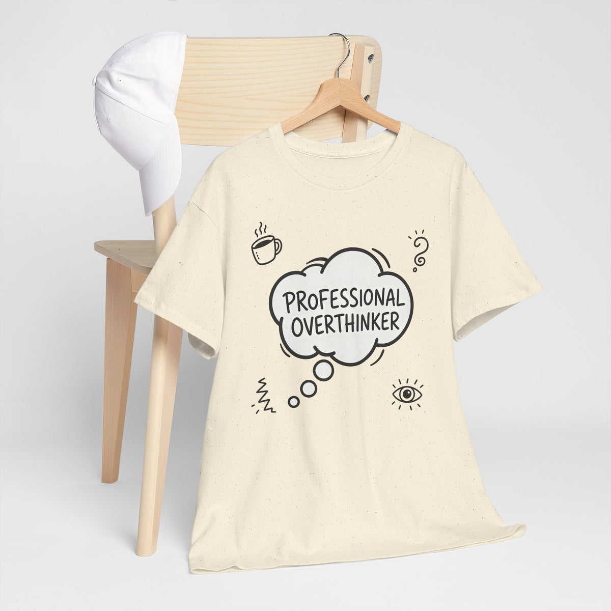 Professional Overthinker T-Shirt — Funny Graphic Tee for Thinkers