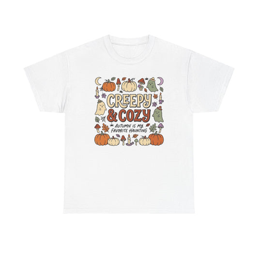 Creepy & Cozy Autumn Tee – Cute Halloween Pumpkin Ghost Fall Shirt