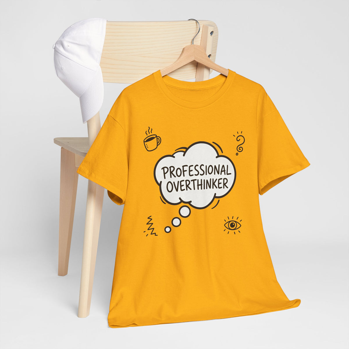 Professional Overthinker T-Shirt — Funny Graphic Tee for Thinkers