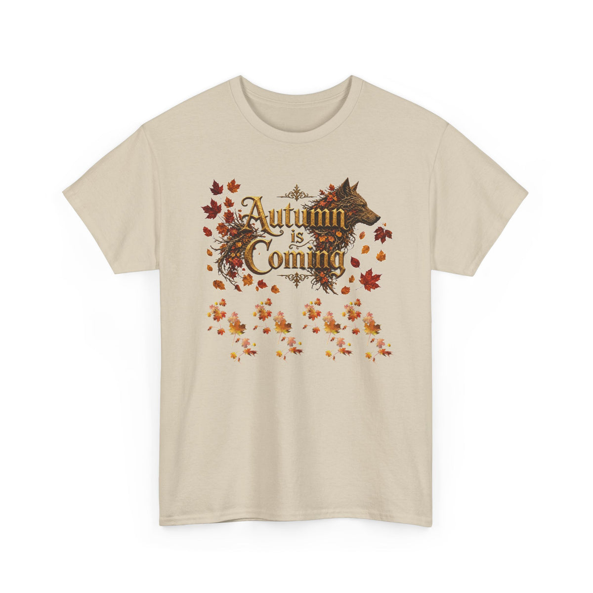 Autumn Is Coming Tee — Vintage Fall Leaves Shirt for Cozy Seasonal Style