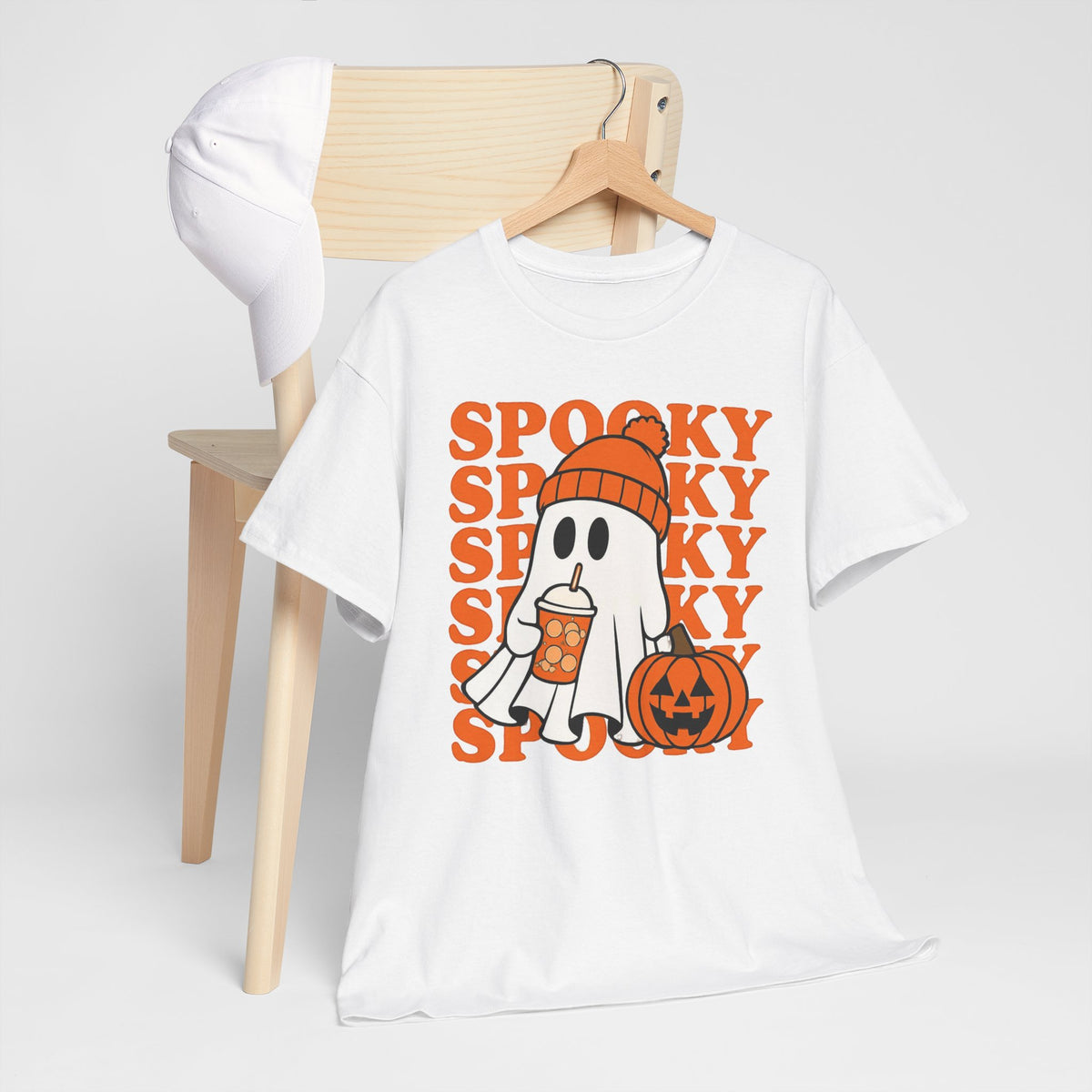 Spooky Ghost Pumpkin Tee — Halloween Graphic T-Shirt