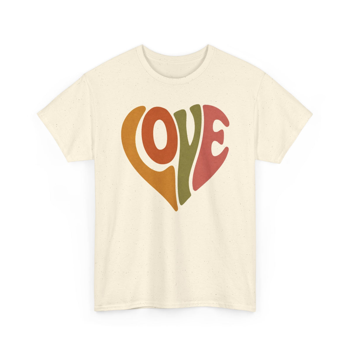 Retro Heart 'Love' T‑Shirt — 70s Vintage Vibe Graphic Tee