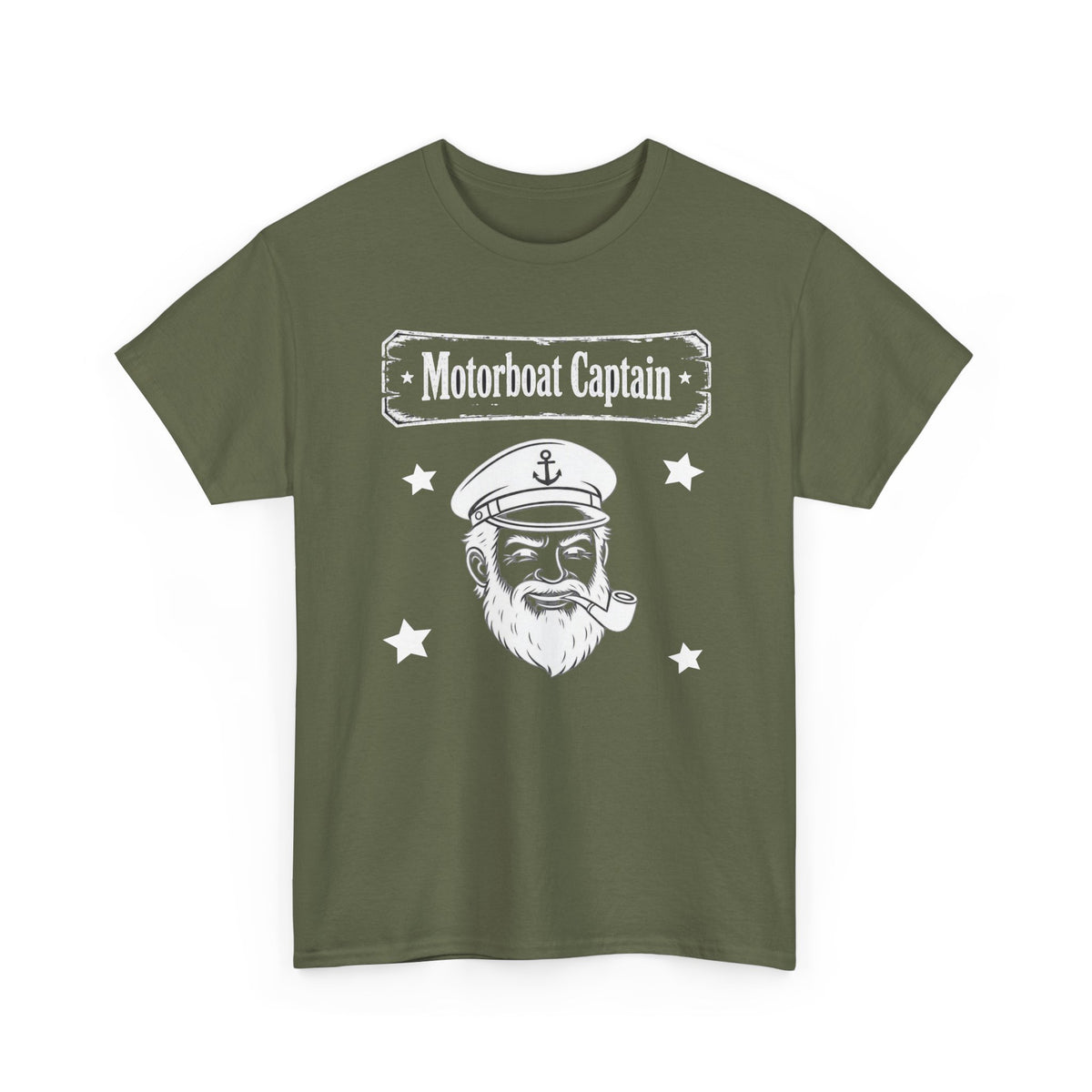 Motorboat Captain T-Shirt — Vintage Sailor Skull Graphic Tee