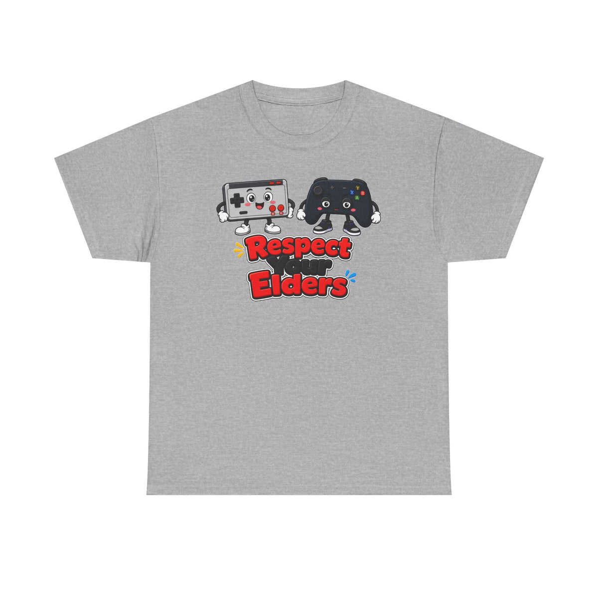 Respect Elders T-Shirt — Cute Retro Game Controllers Design