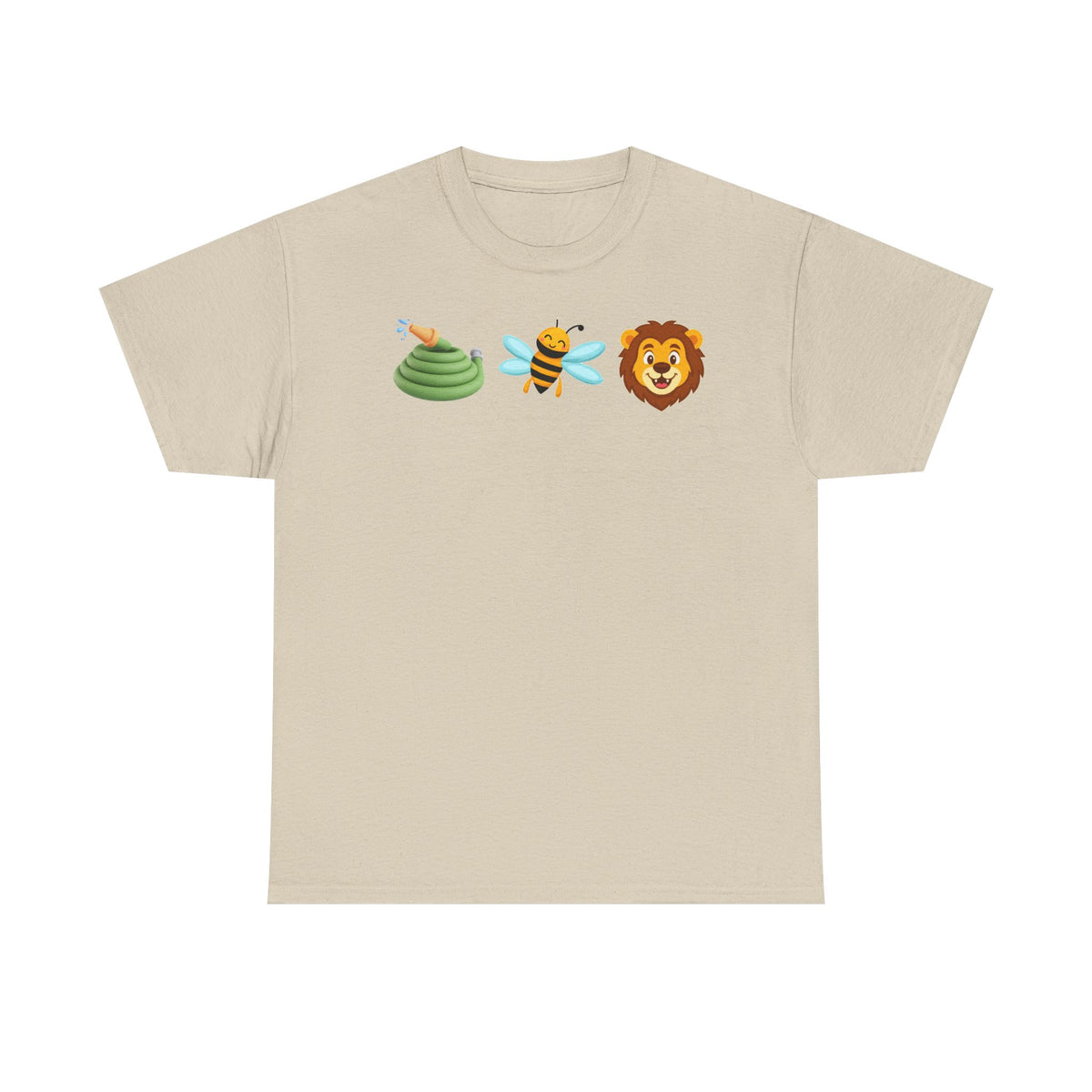 Emoji Safari Tee — Snake, Bee & Lion Graphic T-Shirt