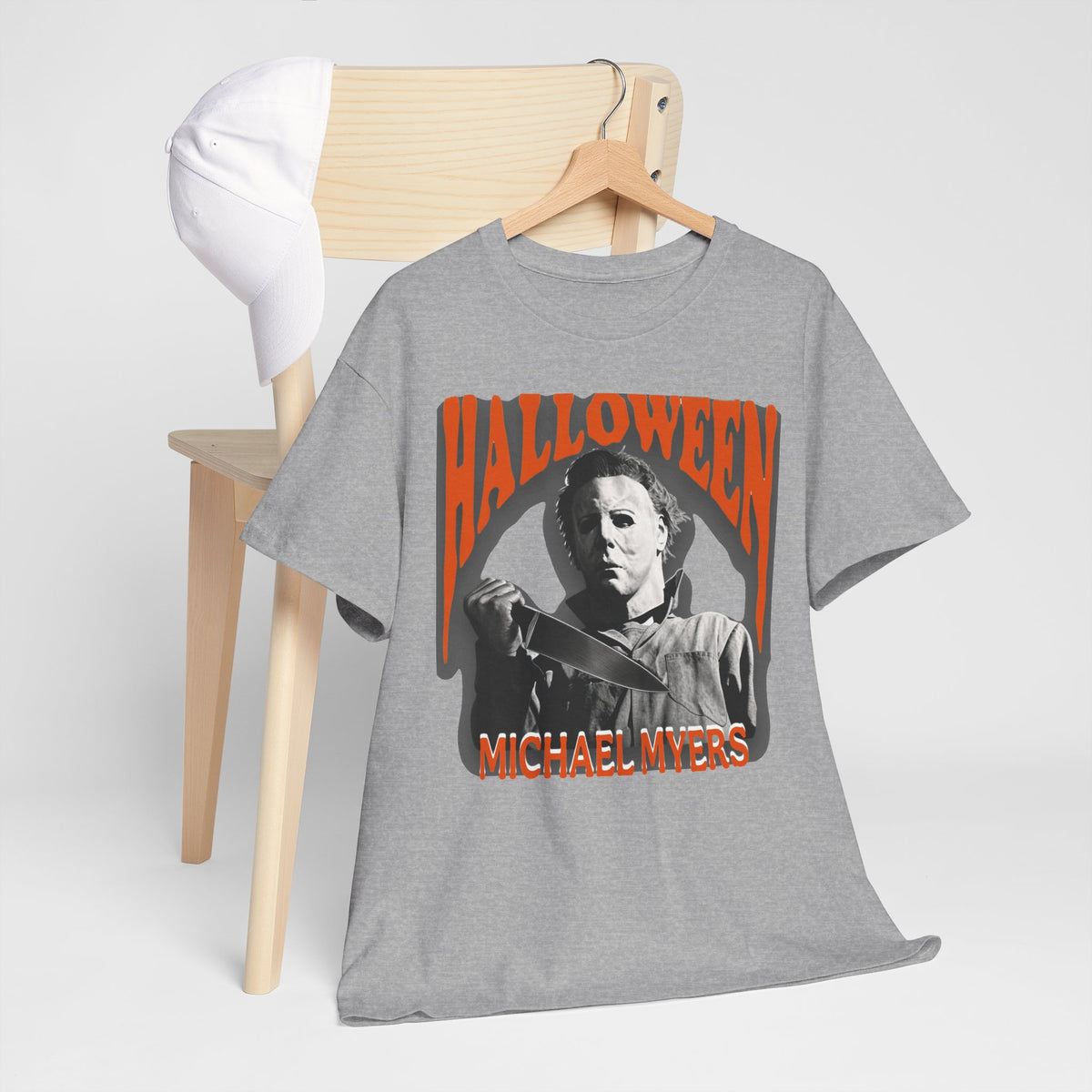 Halloween Horror Tee — Michael Myers Mask Graphic Shirt