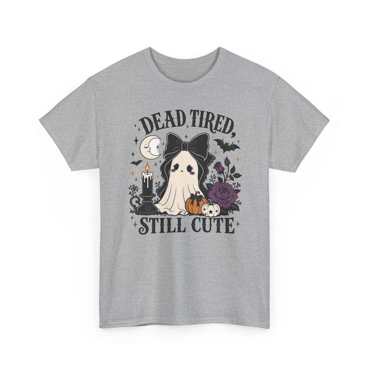 Dead, Tired, Still Cute Ghost Dog T-Shirt — Halloween Cute Gothic Tee