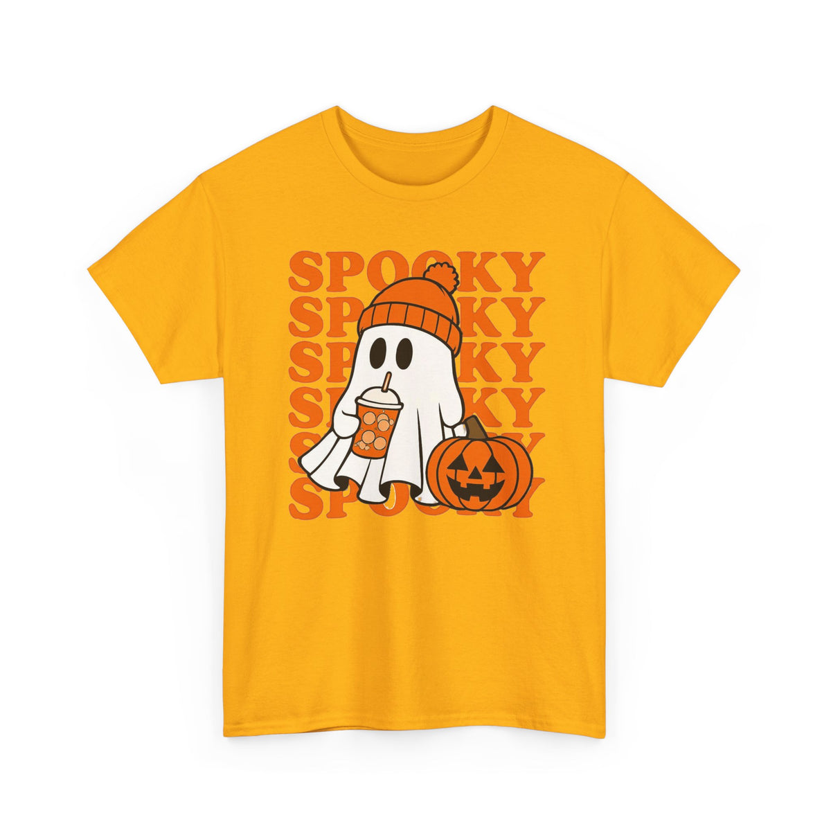 Spooky Ghost Pumpkin Tee — Halloween Graphic T-Shirt