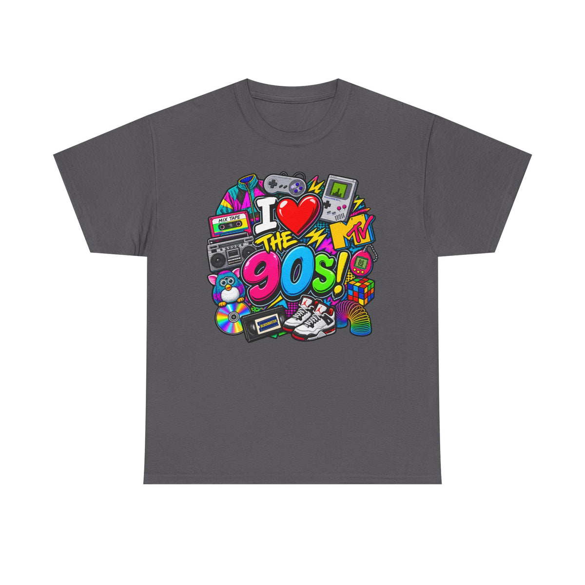 90s Retro Tee - "I  The 90s" Vintage Nostalgia Graphic Shirt