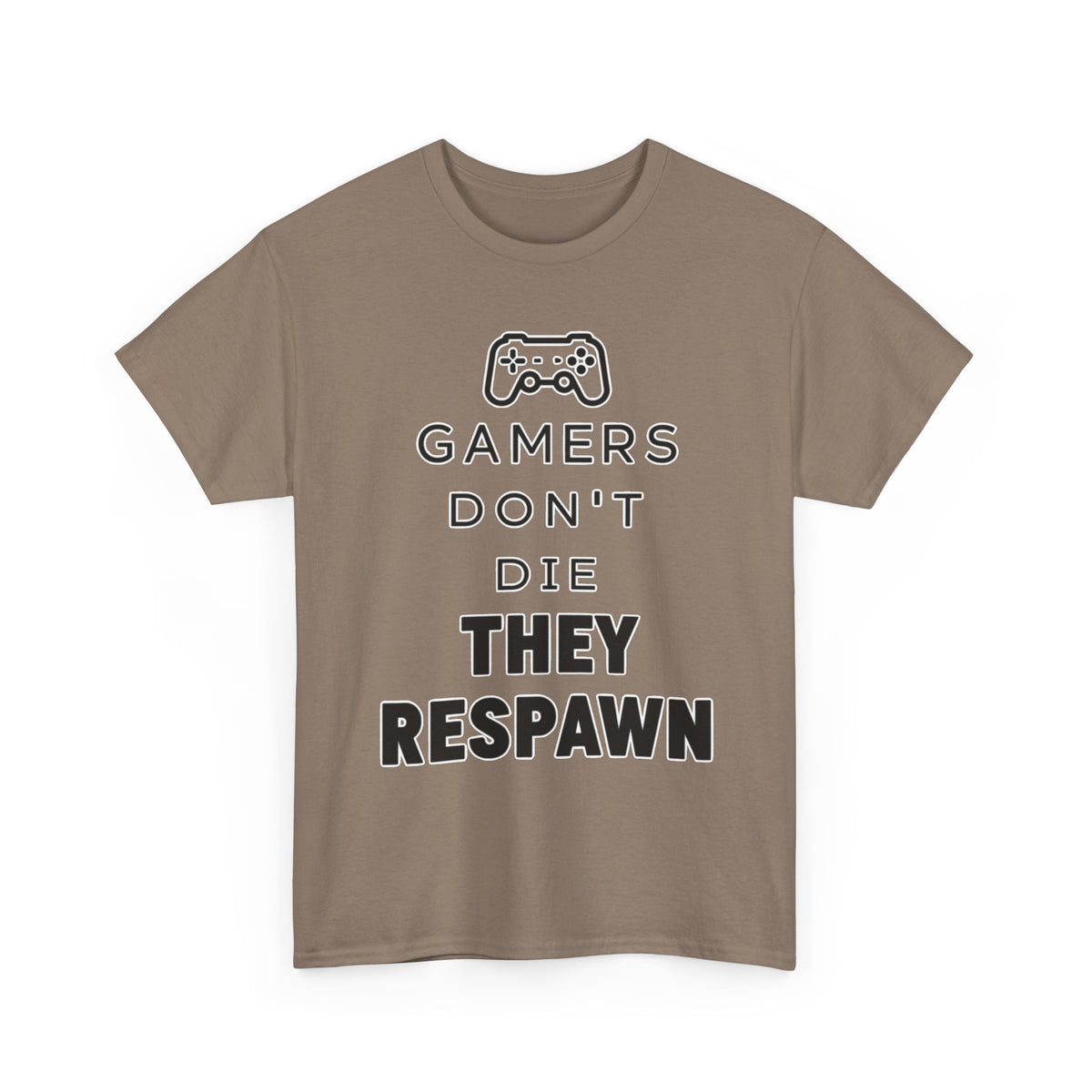 Gamers Don't Die They Respawn Tee — Funny Video Game Controller T‑Shirt