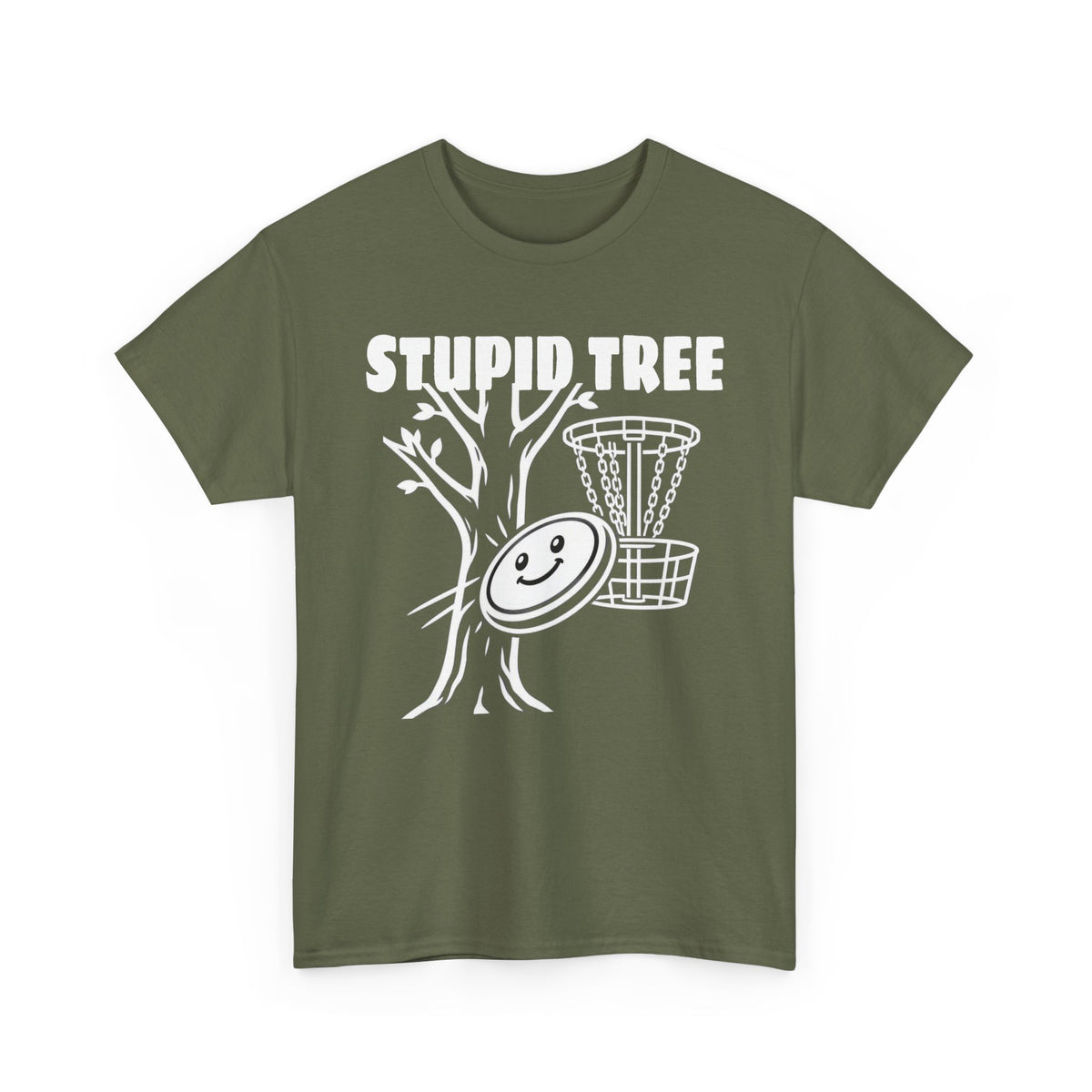 Disc Golf 'Stupid Tree' Funny Graphic Tee