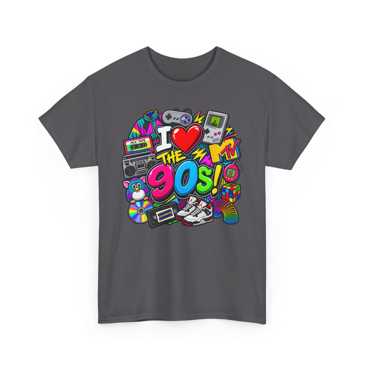 90s Retro Tee - "I  The 90s" Vintage Nostalgia Graphic Shirt