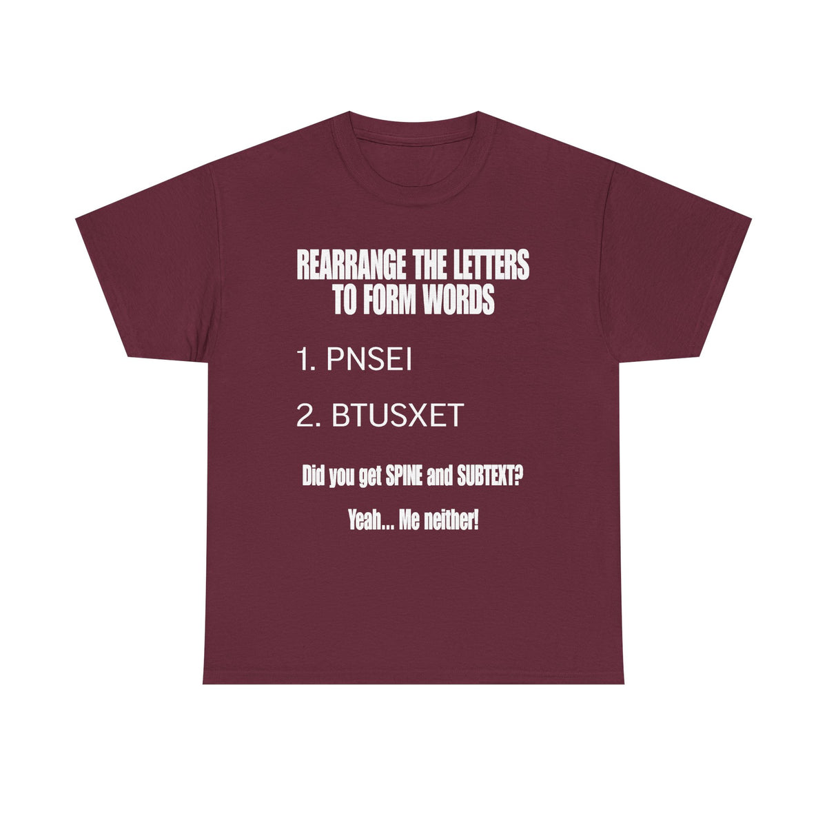 Funny Word Puzzle T-Shirt — "Rearrange the Letters" Brain Teaser Tee