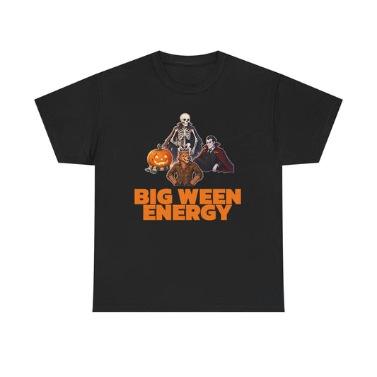 Big Ween Energy Halloween T‑Shirt — Skeleton, Pumpkin & Vampire Graphic Tee