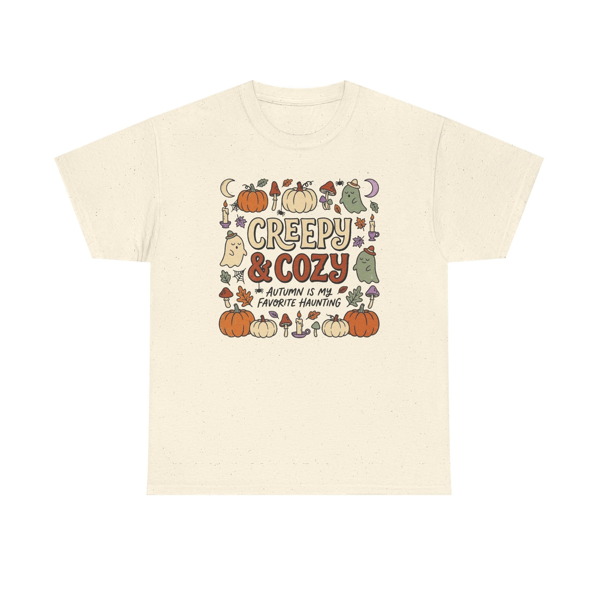Creepy & Cozy Autumn Tee – Cute Halloween Pumpkin Ghost Fall Shirt