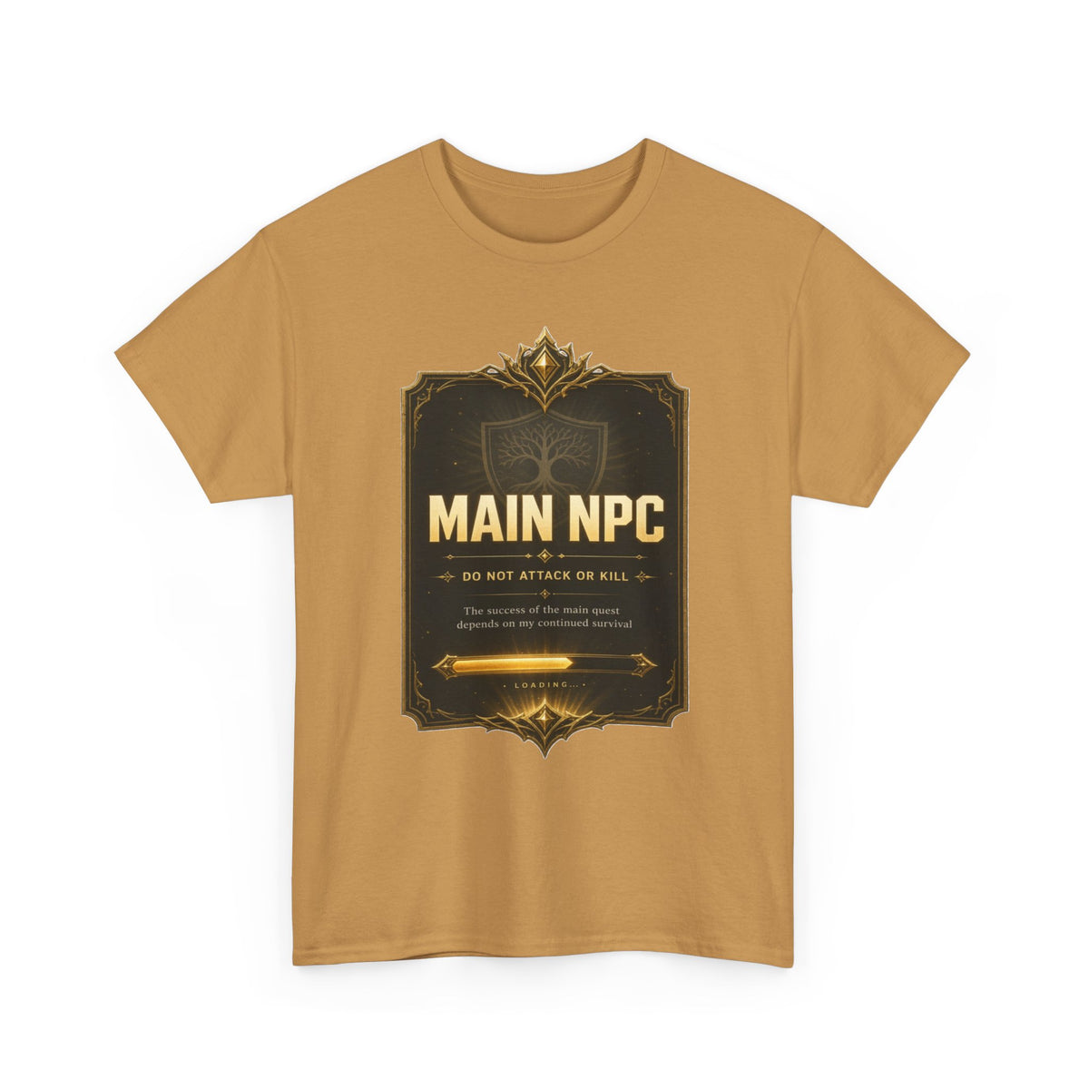 Main NPC T-Shirt — Retro RPG Gaming Tee ("Do Not Attack or Kill")