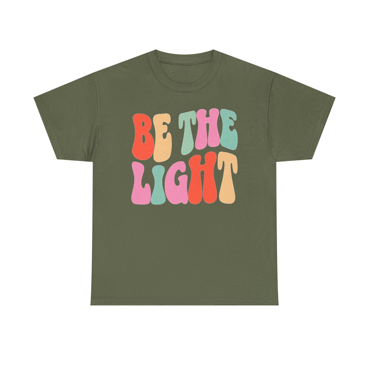 Be The Light T-Shirt — Retro Colorful Positive Message Tee
