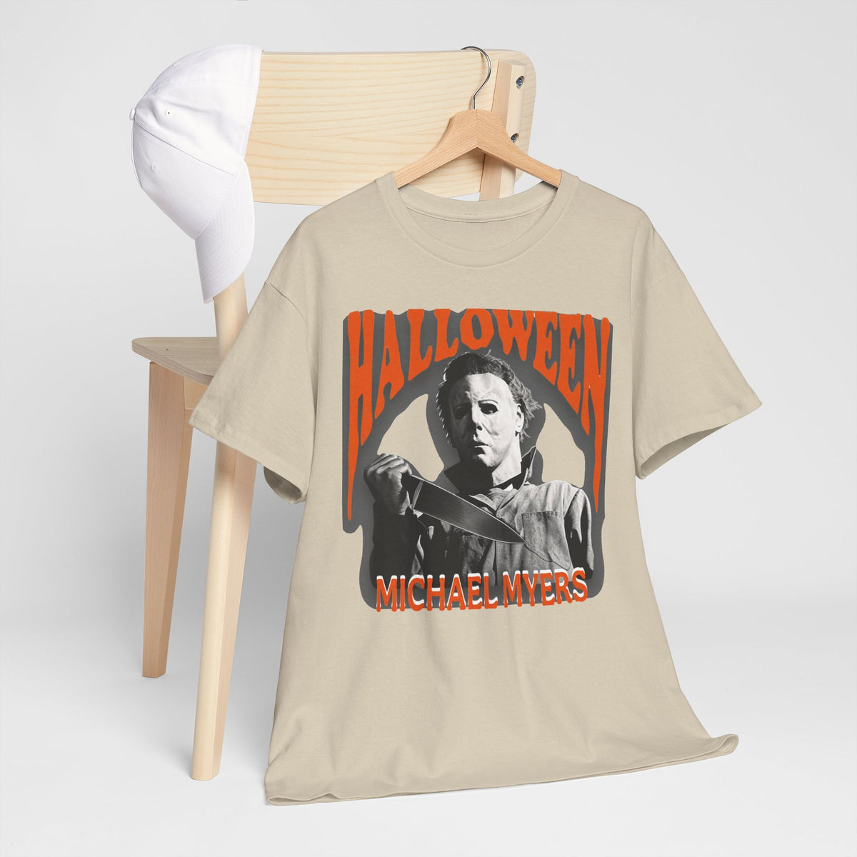 Halloween Horror Tee — Michael Myers Mask Graphic Shirt