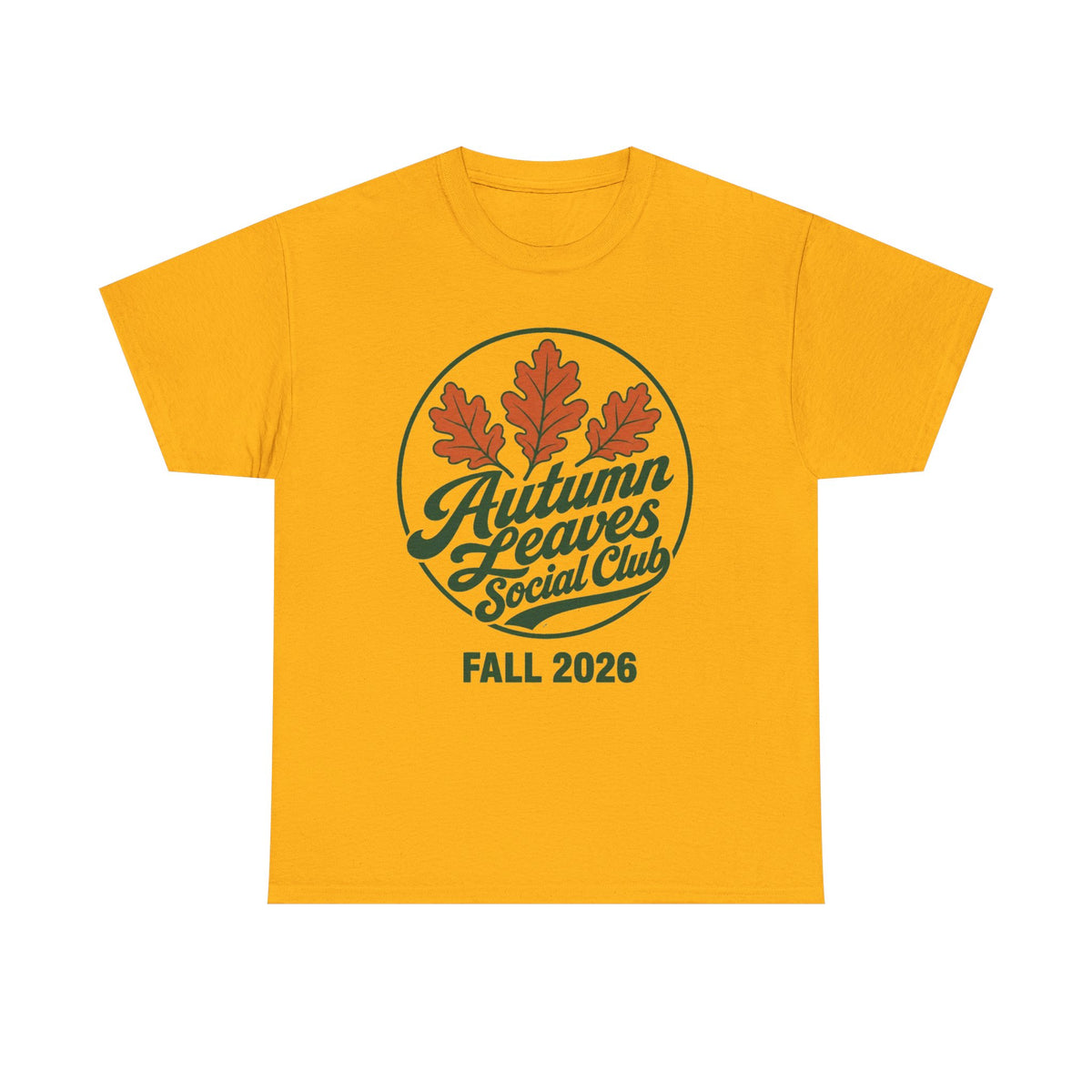 Autumn Leaves Social Club Tee — Fall 2026 Vintage Leaf Graphic T-Shirt