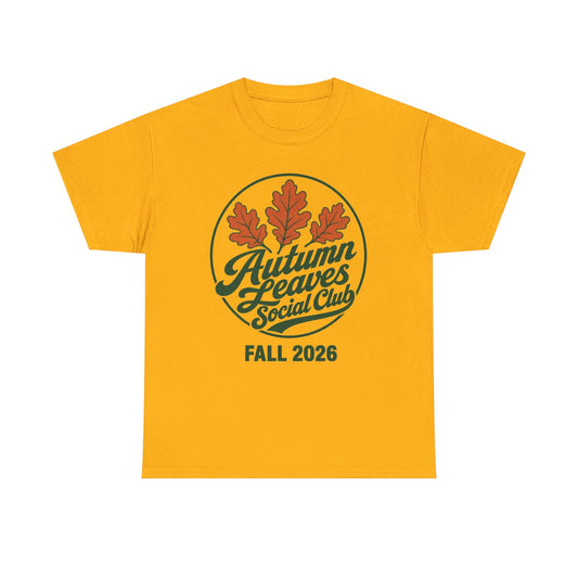 Autumn Leaves Social Club Tee — Fall 2026 Vintage Leaf Graphic T-Shirt