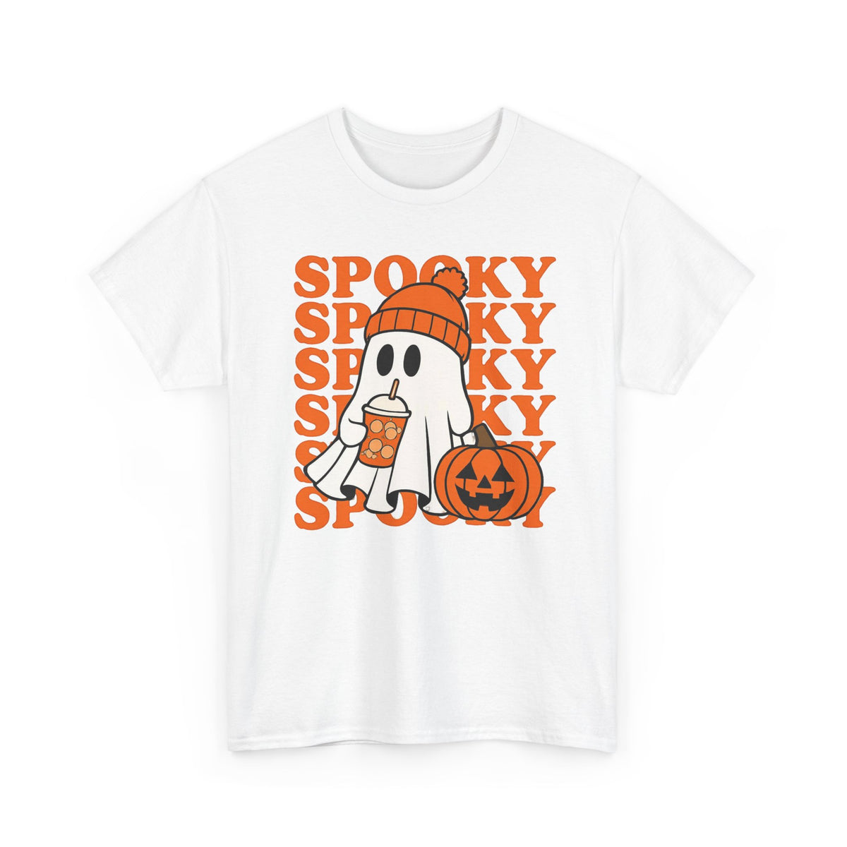 Spooky Ghost Pumpkin Tee — Halloween Graphic T-Shirt