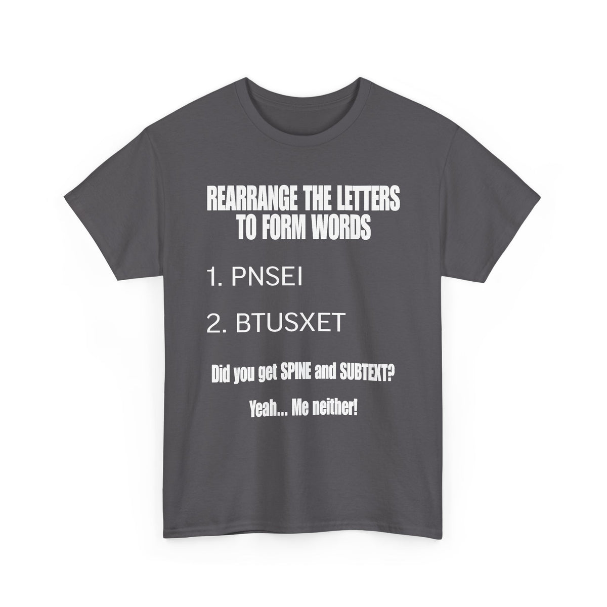 Funny Word Puzzle T-Shirt — "Rearrange the Letters" Brain Teaser Tee