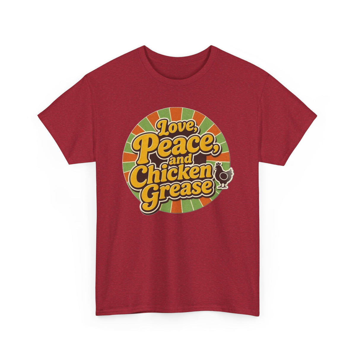 Love, Peace and Chicken Grease Retro T-Shirt