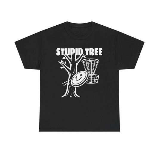 Disc Golf 'Stupid Tree' Funny Graphic Tee