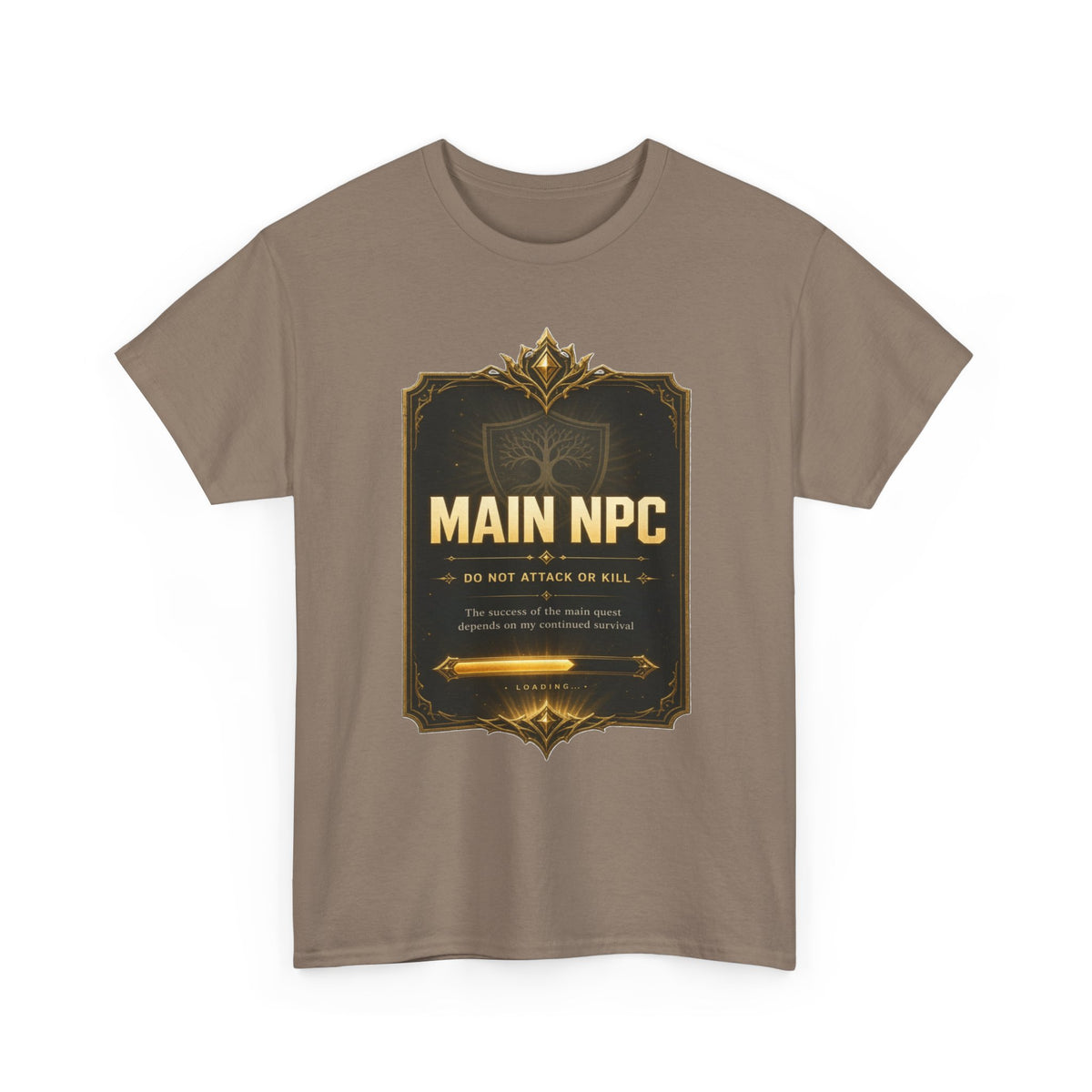 Main NPC T-Shirt — Retro RPG Gaming Tee ("Do Not Attack or Kill")