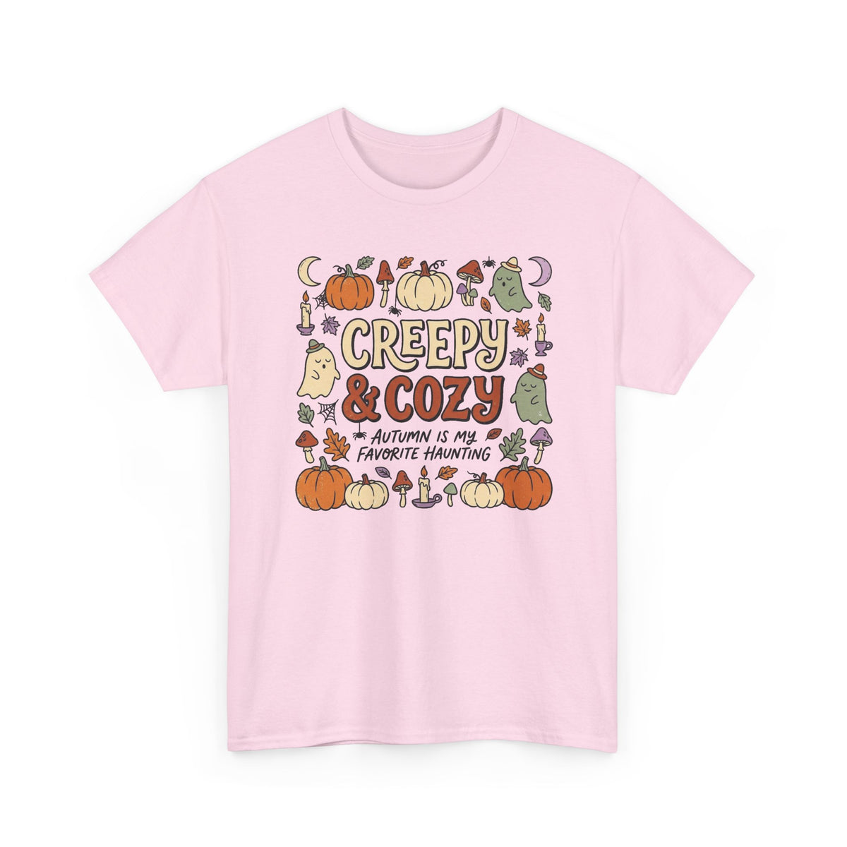Creepy & Cozy Autumn Tee – Cute Halloween Pumpkin Ghost Fall Shirt